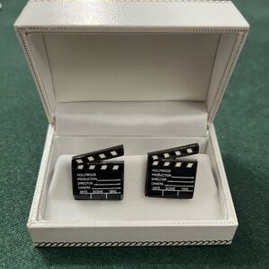 Black Clapperboard Cufflinks- Gift box included!